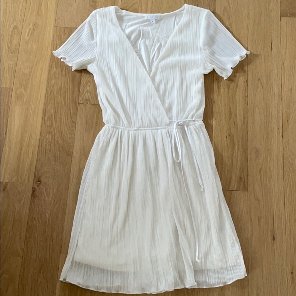 LEITH WHITE WRAP DRESS